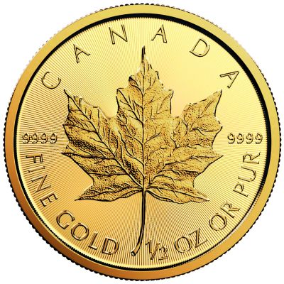 Goldmünze Maple Leaf, 20 C$ 1/2 Unze