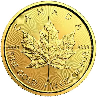 Goldmünze Maple Leaf, 10 C$ 1/4 Unze