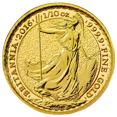 Goldmünze Britannia, 10 £ 1/10 Unze