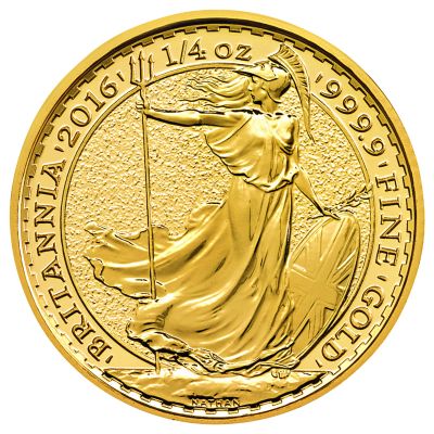 Goldmünze Britannia, 25 £ 1/4 Unze